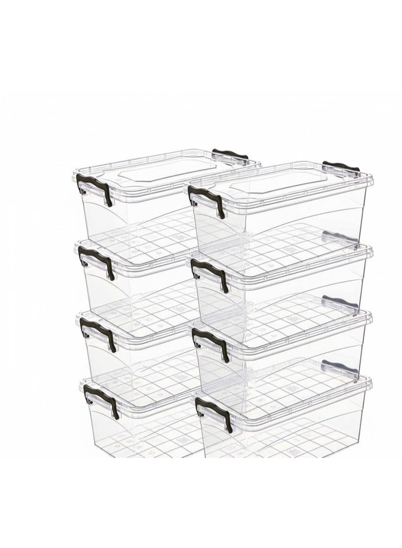 favilla Airtight food storage container set, 8 piece - transparent - 1.2 liters - Image 1